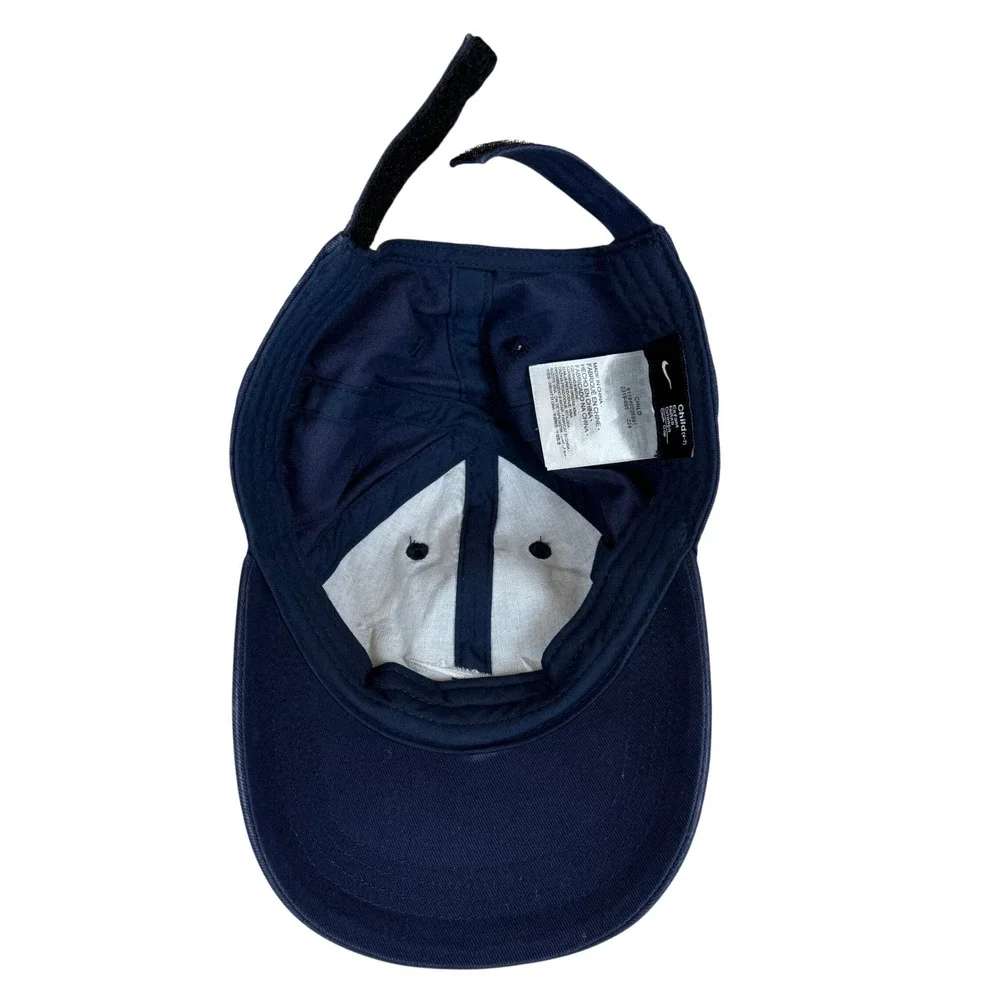Nike Kids Navy Blue Club Cap Adjustable Swoosh Logo Hat Child 4-7 2319-695 - Picture 6 of 6